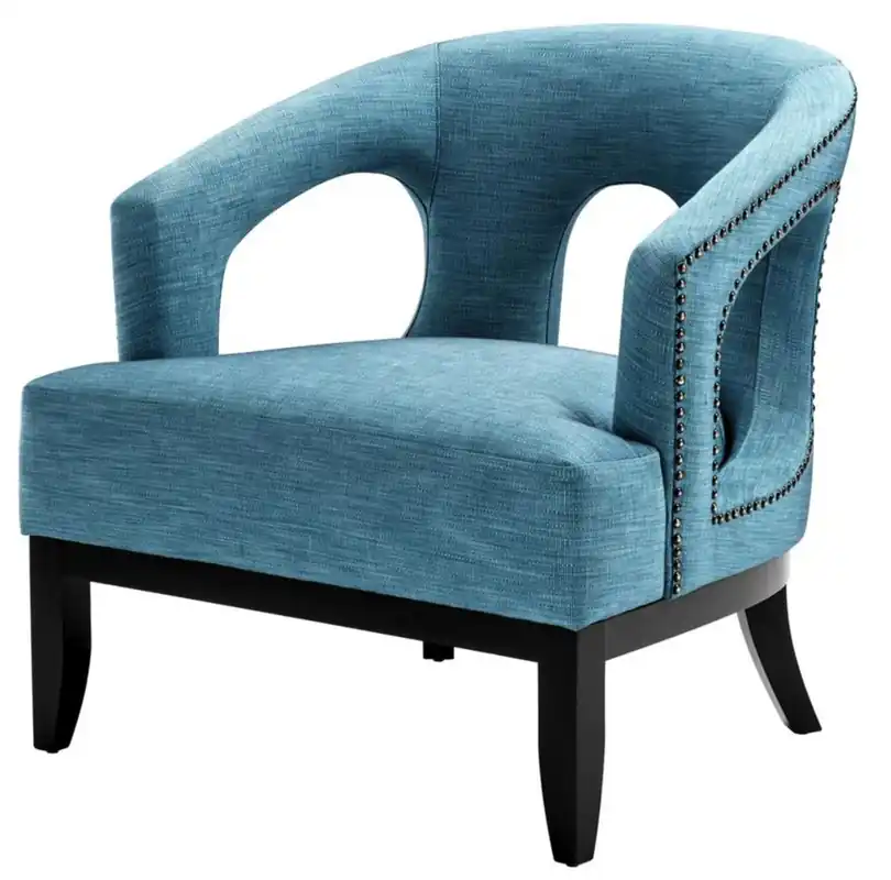 Solange Der Vorrat Reicht Casa Padrino sillón de la sala de estar turquesa / negro 80 x 76 x H. 79 cm - Muebles de la Sala de Lujo