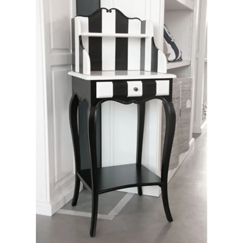 Bestpreis Mesa de centro de diseño Casa Padrino blanco / negro 59 cm x 39 cm xh. 104 cm
