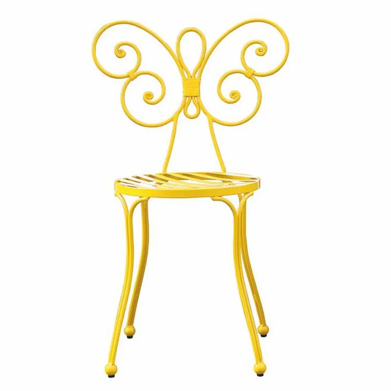 Casa Padrino silla de jardín Art Nouveau amarillo A. 85 cm - Muebles de Jardín Art Nouveau Finale Aktion