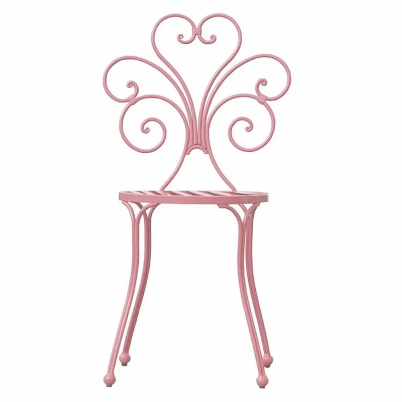 Finale Aktion Casa Padrino silla de jardín Art Nouveau rosa A. 89 cm - Muebles de Jardín Art Nouveau