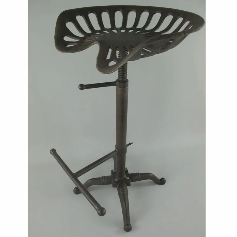 Casa Padrino Taburete de Bar de Hierro Fundido de Estilo Industrial Marrón Rústico A. 75 cm Direktkauf