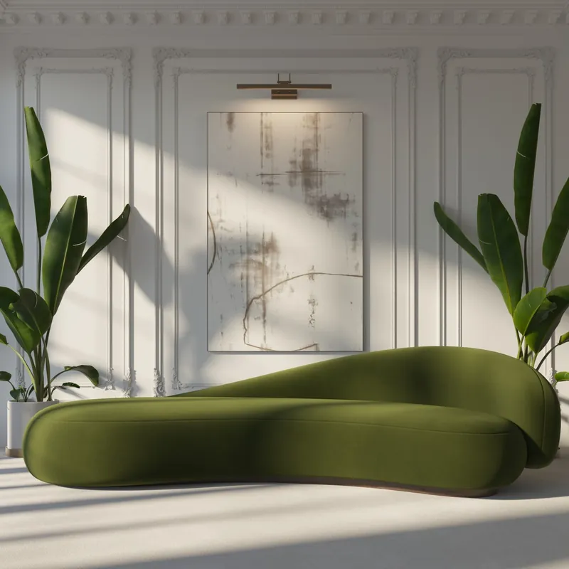 Casa Padrino sofá de terciopelo de lujo lado derecho verde / marrón oscuro 280 cm - Muebles de salón y hotel Solange Der Vorrat Reicht