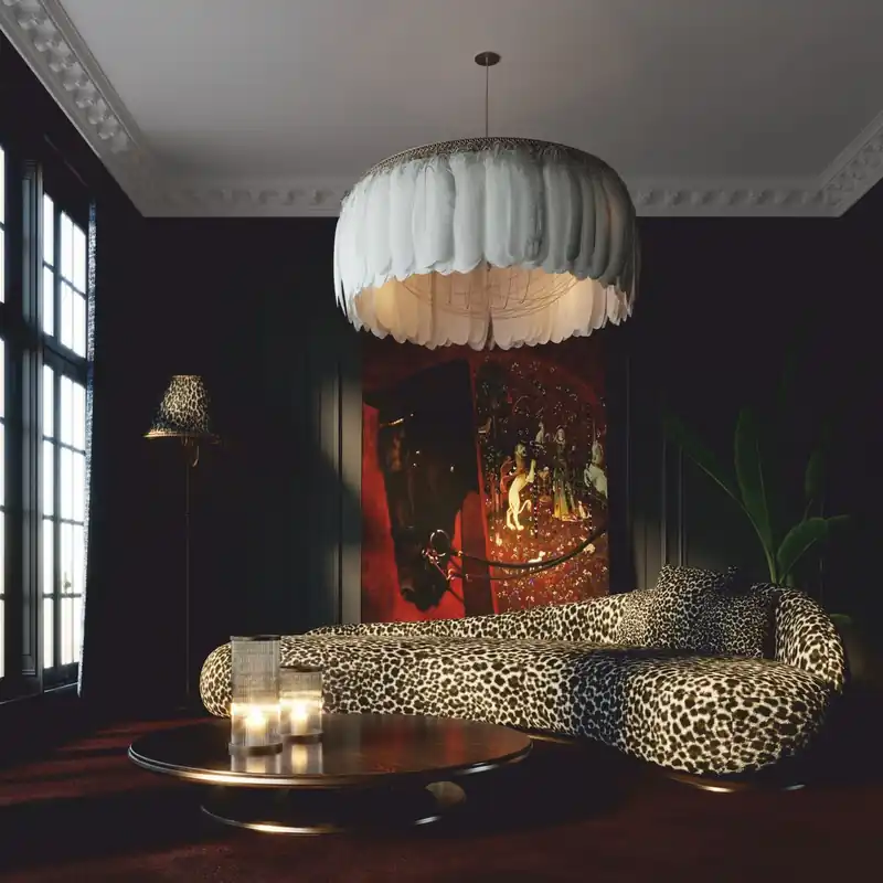 Casa Padrino sofá de lujo lado derecho leopardo / marrón / plata 280 cm - Muebles de salón y hotel Bestpreis