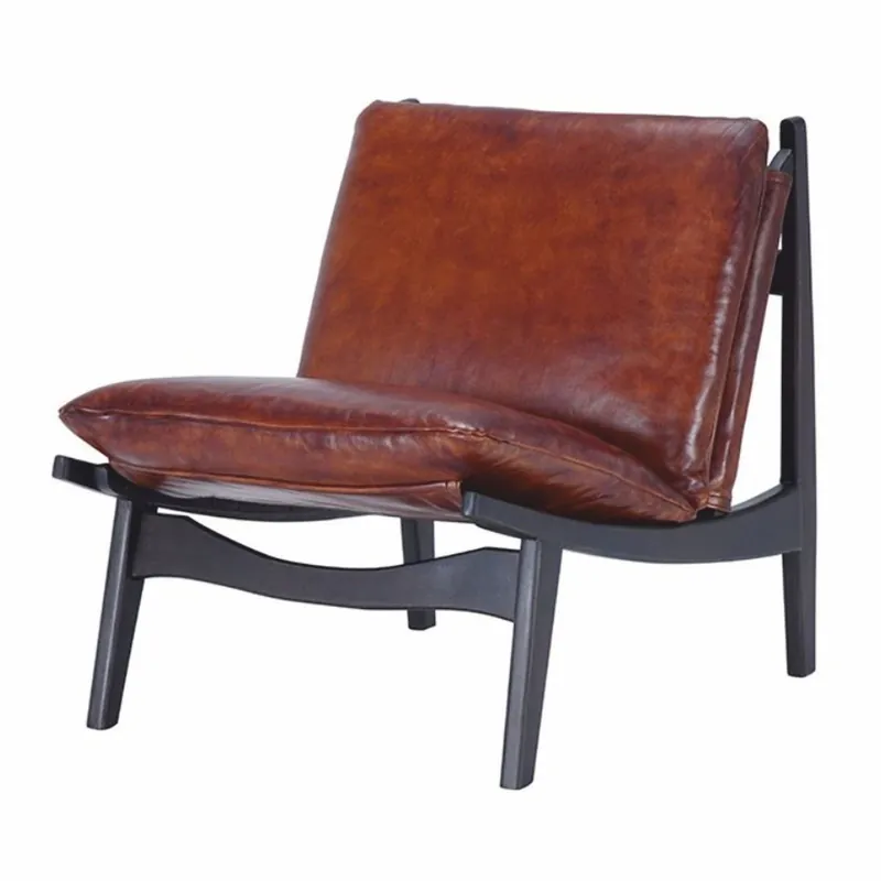 Schneller Versand Casa Padrino sillón Chesterfield de lujo de cuero genuino marrón / antracita - Muebles de cuero genuino