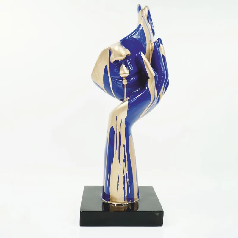 Casa Padrino escultura decorativa azul / oro / negro A. 50 cm - Figura decorativa Angebot