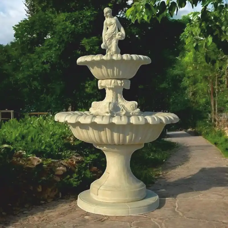 Casa Padrino fuente barroco gris Ø 159 x A. 241 cm - Magnífica fuente de jardín Echt