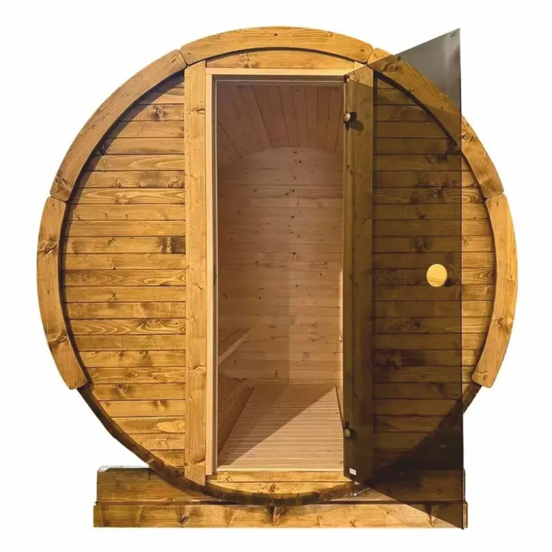 Casa Padrino sauna exterior de lujo natural / antracita 190 x 220 cm - Sauna de jardín de madera maciza Nur Für Kurze Zeit