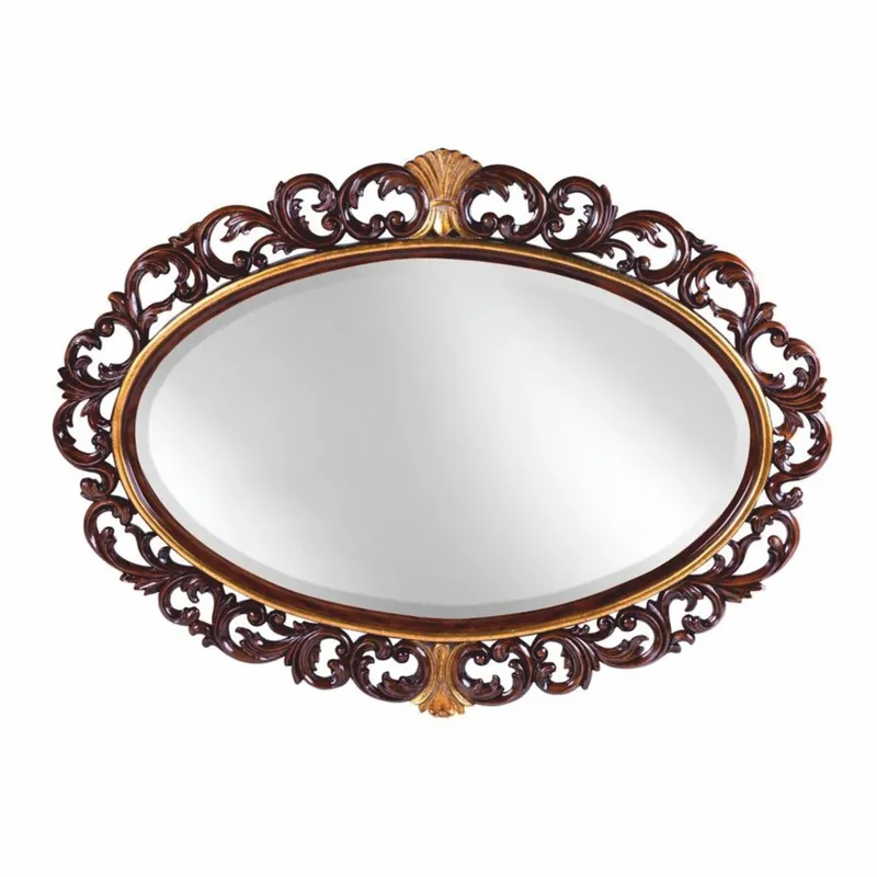 Abverkauf Casa Padrino espejo barroco de lujo de caoba marrón oscuro / oro antiguo 135 cm - Muebles barrocos