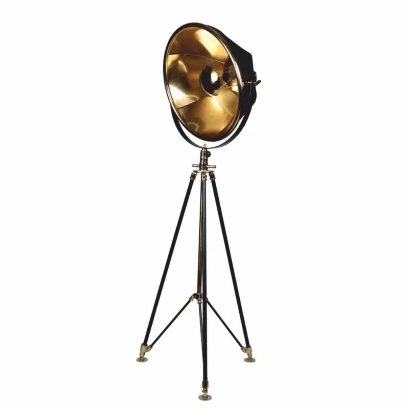 Top-Angebot Casa Padrino lámpara de estudio trípode retro negro / oro A. 190 cm - Lámpara de pie de metal