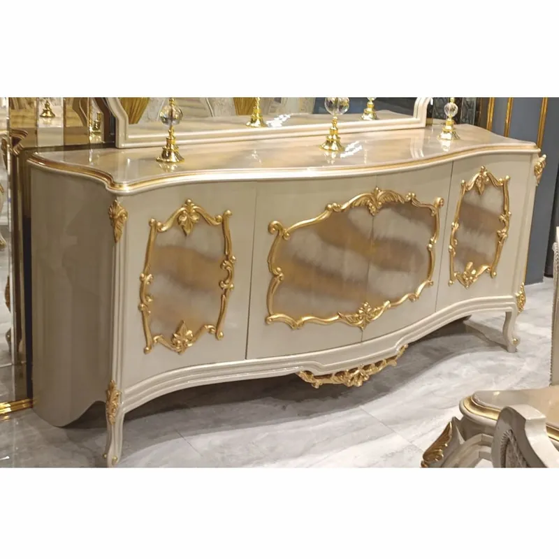 Casa Padrino aparador barroco de lujo con 4 puertas gris / oro 226 cm - Muebles de estilo barroco Solange Der Vorrat Reicht