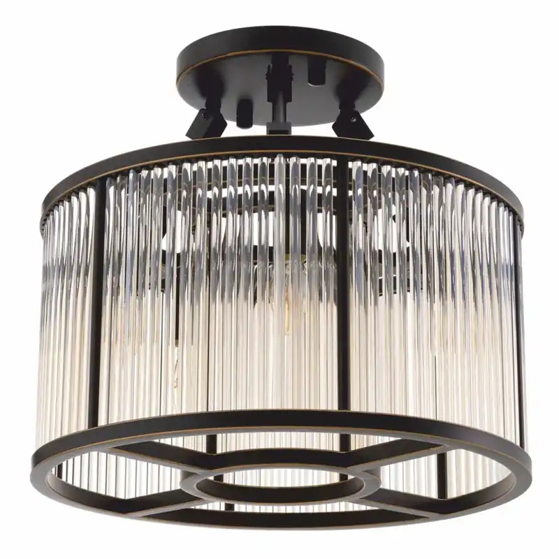 Schneller Versand Casa Padrino lámpara de techo de salón de lujo bronce Ø 45 cm - Luces de lujo