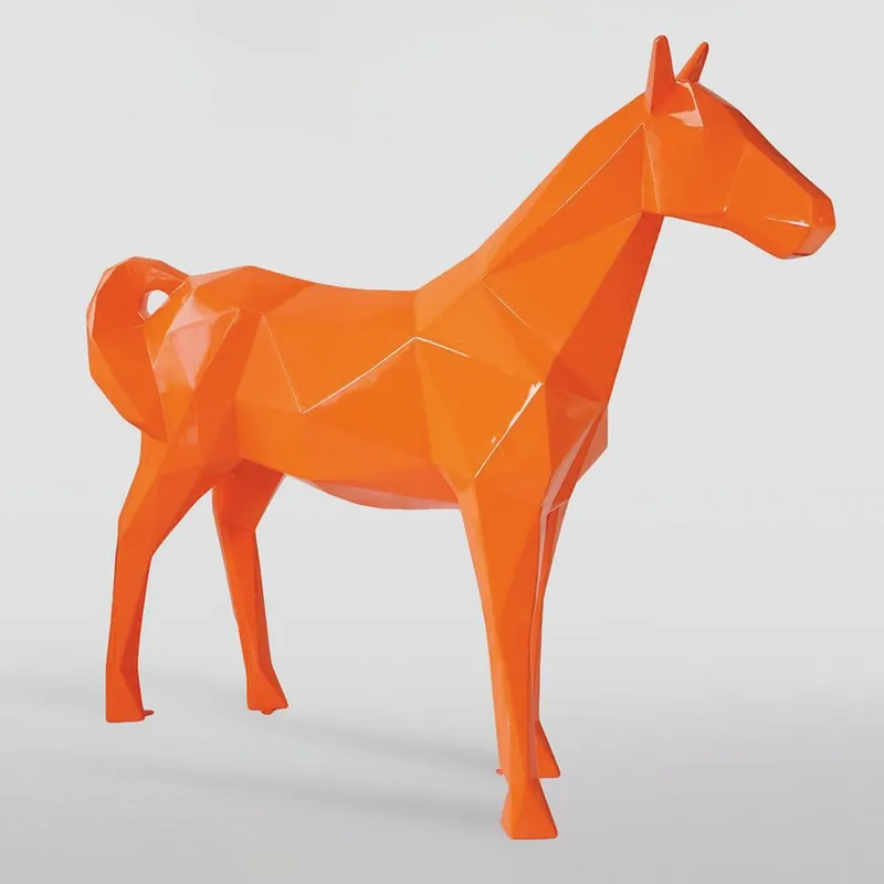 Casa Padrino escultura decorativa XXL caballo naranja 220 x A. 190 cm - Figura de jardín de tamaño natural Aktuell