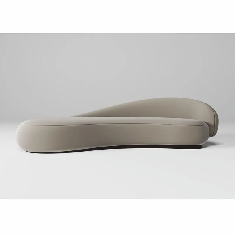 Jetzt Bestellen Casa Padrino sofá de terciopelo de lujo lado derecho gris / marrón oscuro 280 cm - Muebles de salón y hotel