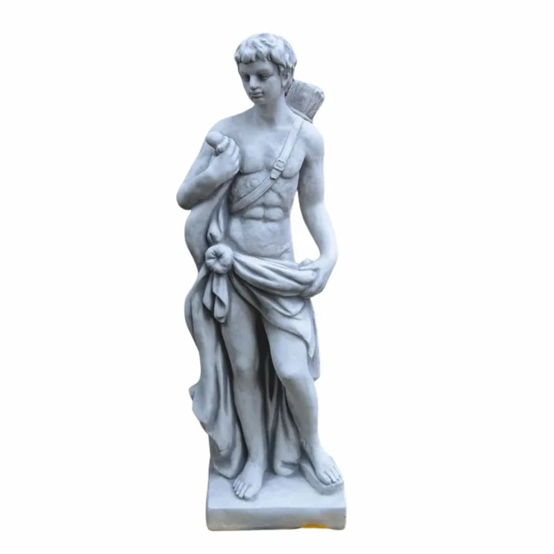 Casa Padrino Escultura de Decoración de Jardín Art Nouveau Hombre Gris A. 85 cm - Figura de Jardín Nur Für Kurze Zeit