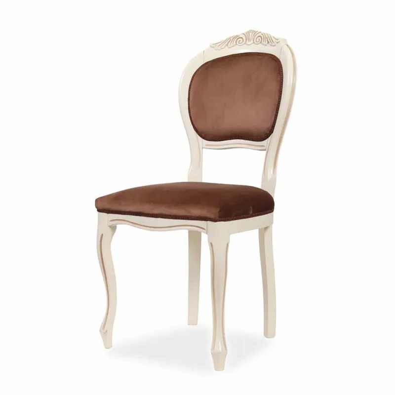 Meistverkauft Casa Padrino Silla de Comedor Barroco de Lujo Marrón / Blanco / Beige A. 101 cm - Muebles de Comedor