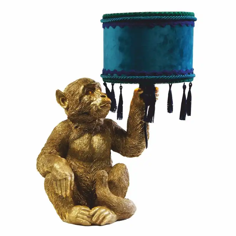 Casa Padrino lámpara de mesa de lujo mono oro / azul / verde A. 50 cm - Luces de lujo Neue Kollektion