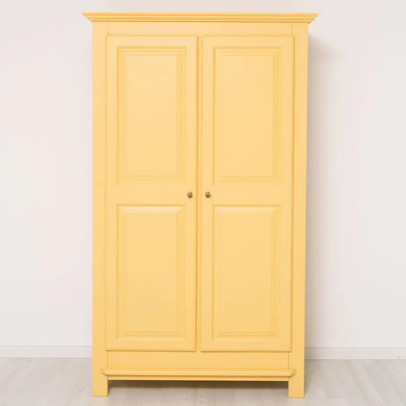 Casa Padrino armario de dormitorio de estilo campestre amarillo 121cm - Muebles de dormitorio Sonderangebot
