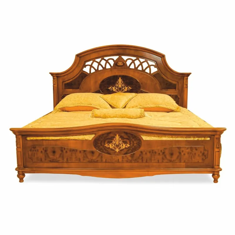 Casa Padrino cama doble barroco de lujo de madera maciza marrón / marrón oscuro - Muebles de dormitorio barrocos Sale