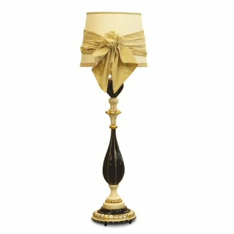 Casa Padrino lámpara de pie barroco de lujo negro / marfil / oro A. 180 cm - Hecho en Italia Expressversand
