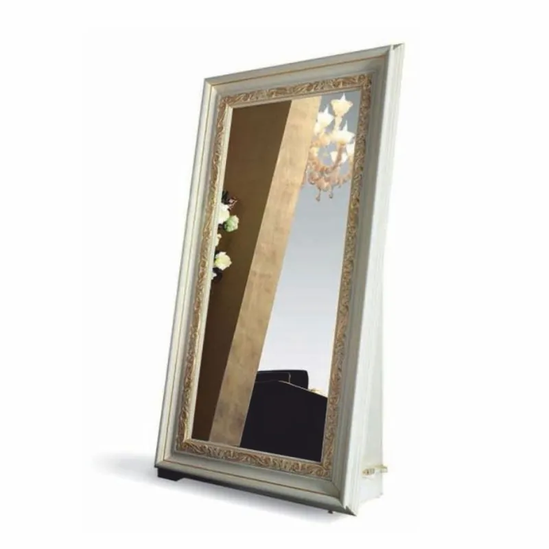 Casa Padrino espejo de pie barroco de lujo marfil / oro A. 214 cm - Hecho en Italia Sonderaktion