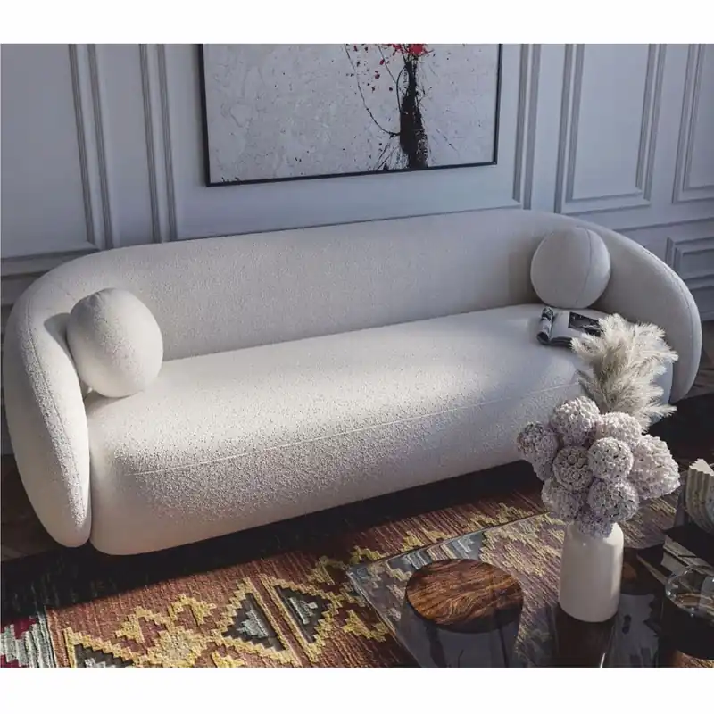 Sale Casa Padrino sofá de salón de lujo blanco / marrón oscuro 250 cm - Muebles de lujo
