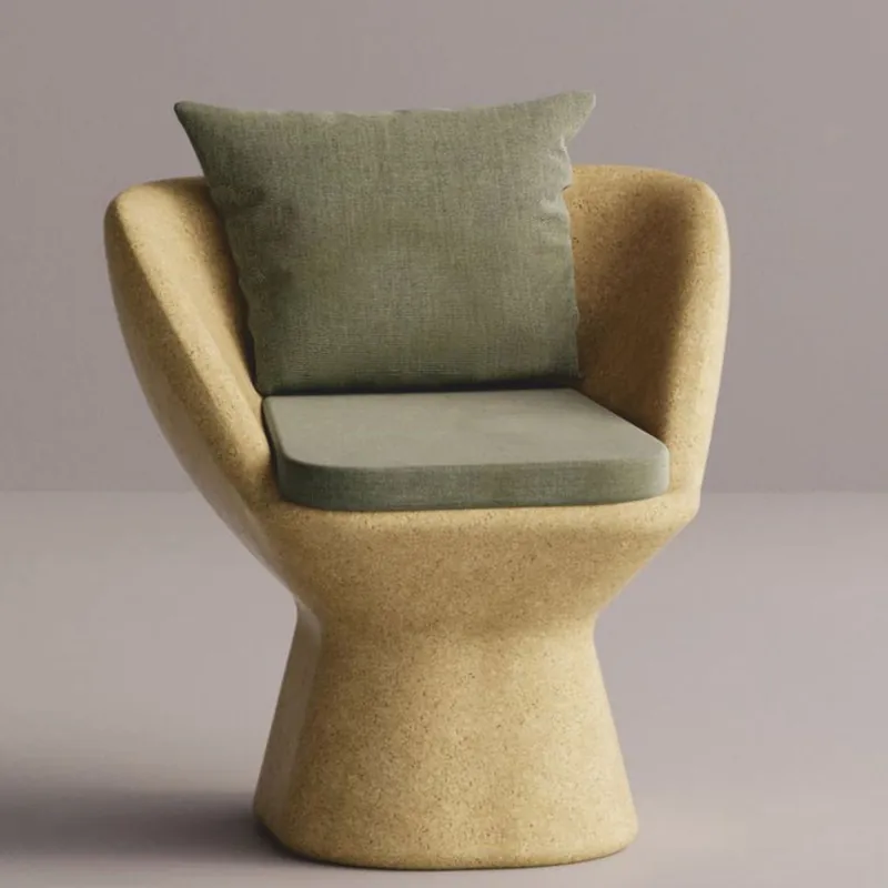 Casa Padrino sillón de lujo amarillo / verde - Sillón de hormigón resistente a la intemperie Mega-Angebot