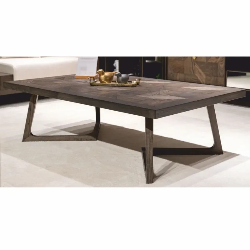 Casa Padrino mesa de centro de lujo de madera maciza marrón 138 cm - Muebles para hoteles y salas de estar Sonderangebot