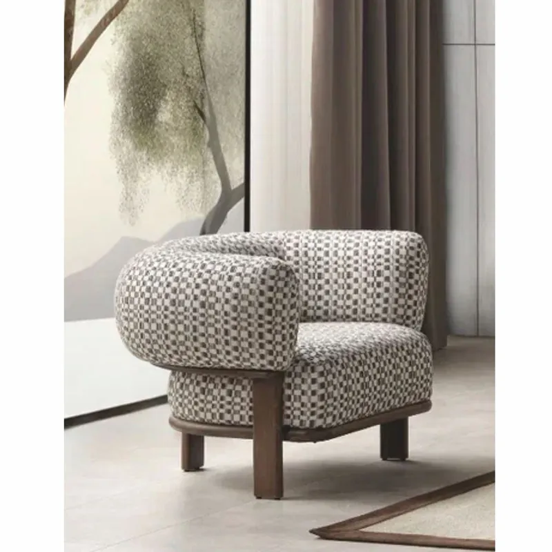 Casa Padrino sillón de salón y hotel de lujo gris claro / blanco / marrón oscuro - Muebles de lujo Neu