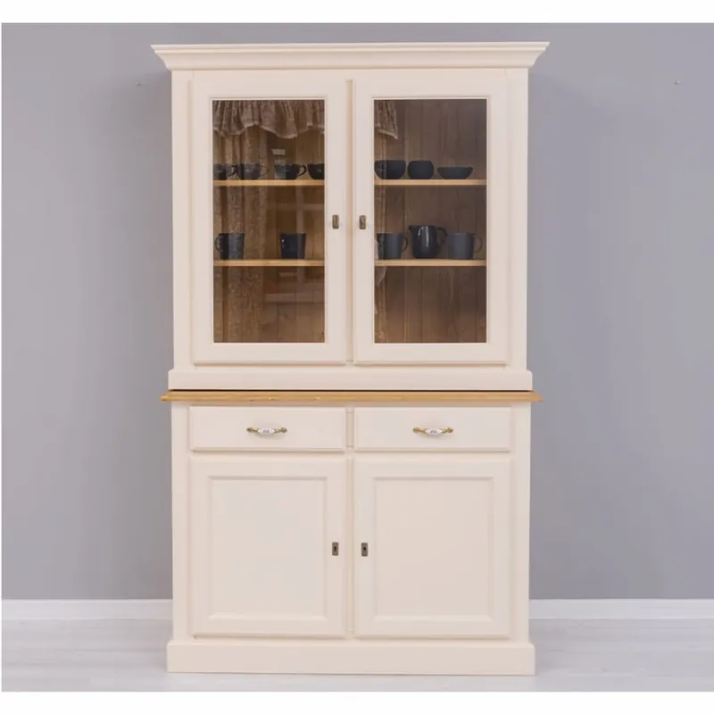 Casa Padrino armario de comedor de estilo campestre crema / natural 126 x 45 x A. 200 cm - Muebles de comedor Wochenendangebot