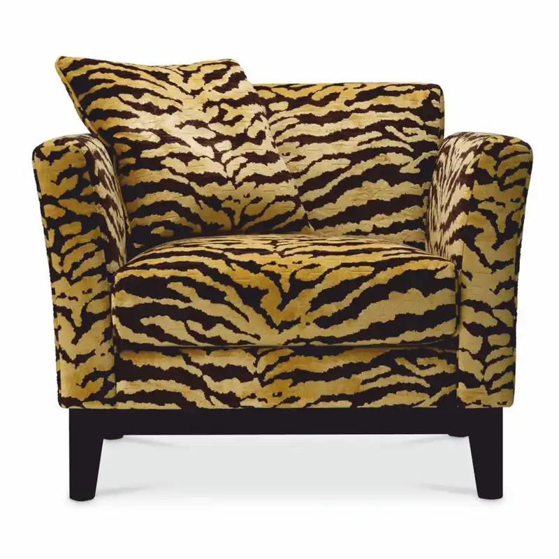 Casa Padrino sillón de lujo con patrón de tigre amarillo / marrón / negro - Muebles de hotel y sala de estar Kracherpreis