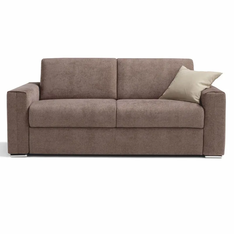 Neue Ware Casa Padrino sofá cama de lujo marrón / plata 218 cm - Sofá de salón plegable