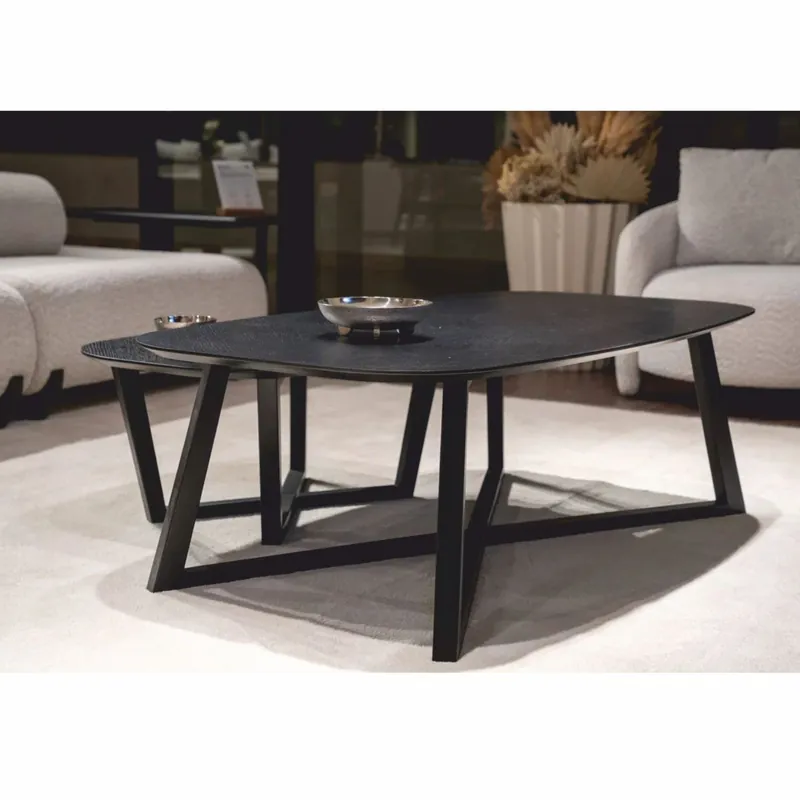 Neu Im Sortiment Casa Padrino conjunto de mesa de centro de lujo de madera maciza negro - Muebles para hoteles y salas de estar