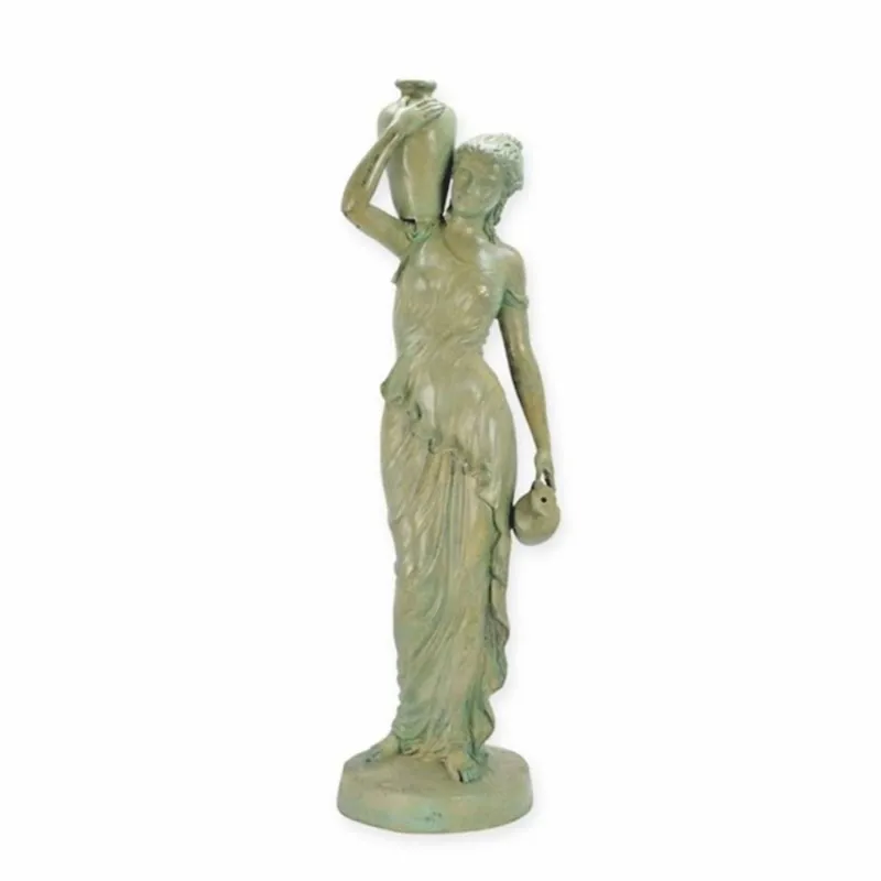 Ausverkauf Casa Padrino escultura de gárgola Art Nouveau de bronce mujer con 2 jarras beige antiguo A. 101,5 cm