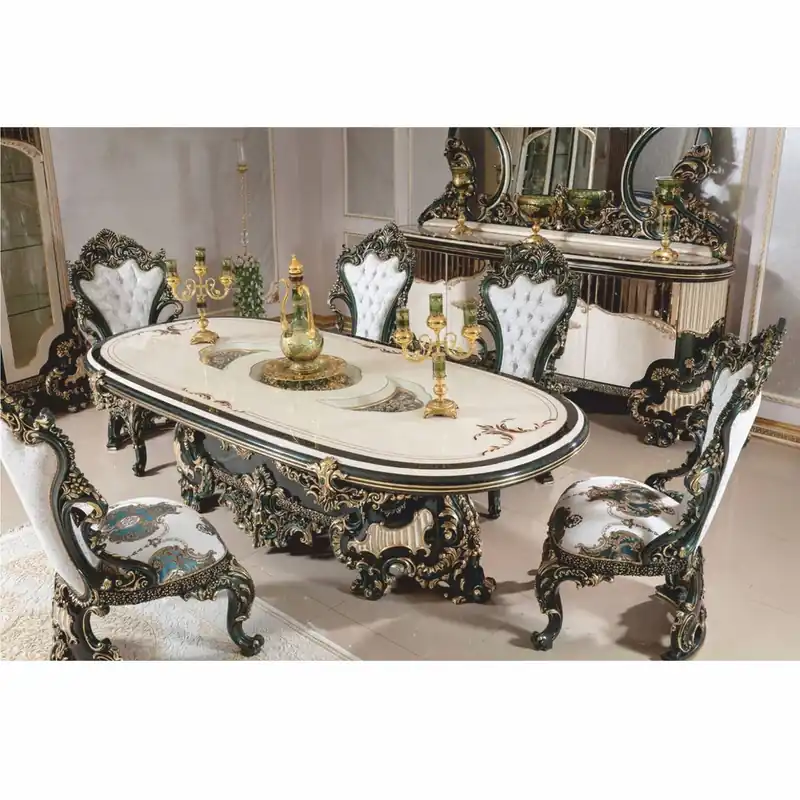 Casa Padrino conjunto de 6 sillas de comedor barrocos de lujo - Muebles de comedor de estilo barroco hechos a mano Direktkauf