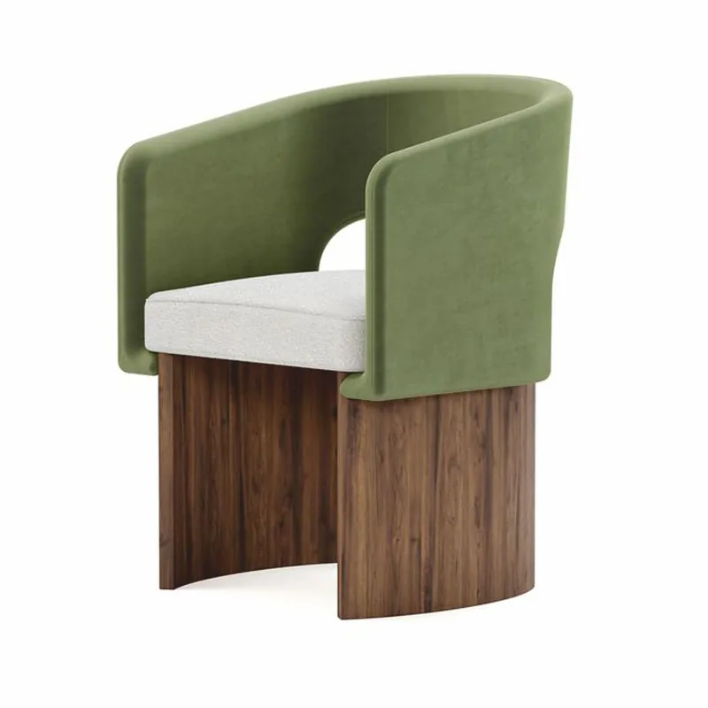 Aktuell Casa Padrino silla de comedor de lujo con reposabrazos verde / blanco / marrón - Calidad prémium