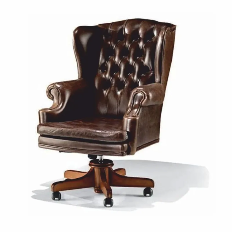 Casa Padrino silla de oficina Chesterfield de lujo en piel marrón vintage 74 x 92 x A. 116 - Hecho en Italia Sonderangebot