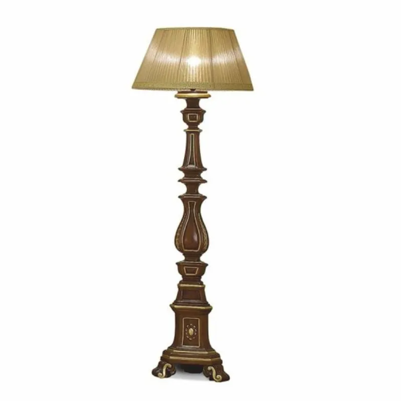 Preiswert Casa Padrino lámpara de pie barroco de lujo marrón / oro A. 187 cm - Hecho en Italia