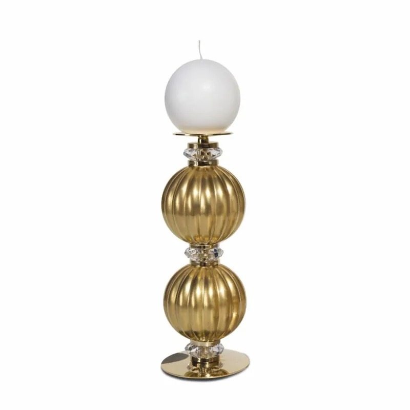 Sonderaktion Casa Padrino portavela de porcelana de cristal de lujo oro A. 30 cm - Hecho en Italia