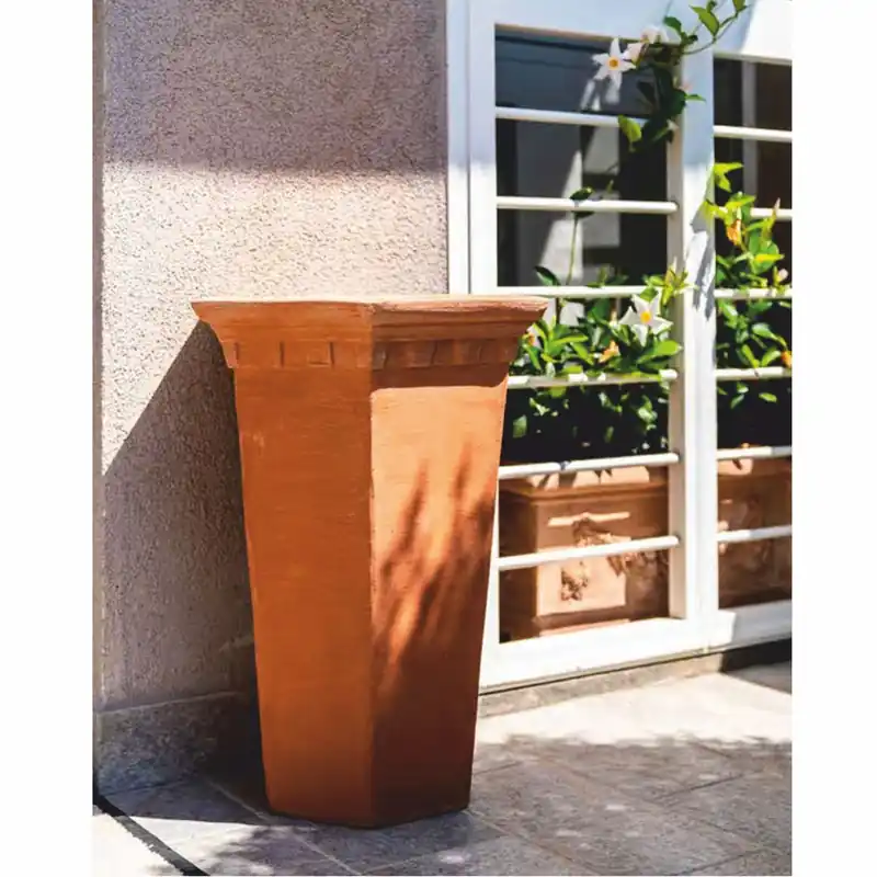 Preisreduziert Casa Padrino Maceta Art Nouveau de Terracota Beige A. 60 cm - Hecho en Italia