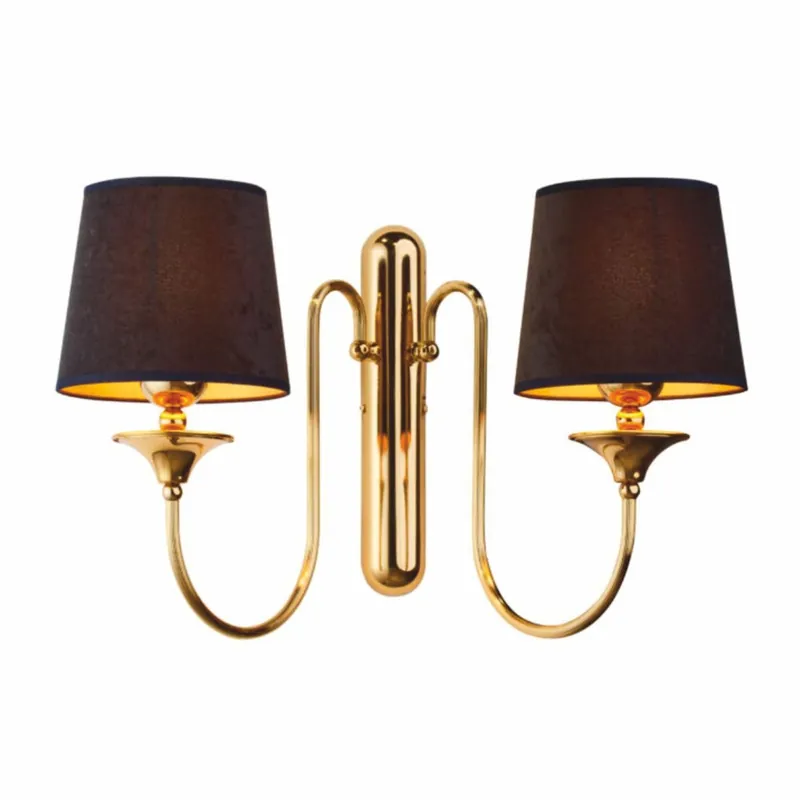 Bestpreis Casa Padrino lámpara de pared doble Art Nouveau de lujo oro / marrón / negro 57 cm