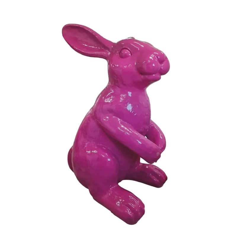 Jetzt Bestellen Casa Padrino escultura decorativa XXL conejo / conejo de pascua púrpura 230 cm - Figura gigante para jardín