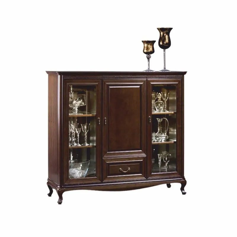 Casa Padrino vitrina barroco de lujo marrón oscuro 148,3 x A. 133,2 cm - Muebles barrocos Sonderaktion