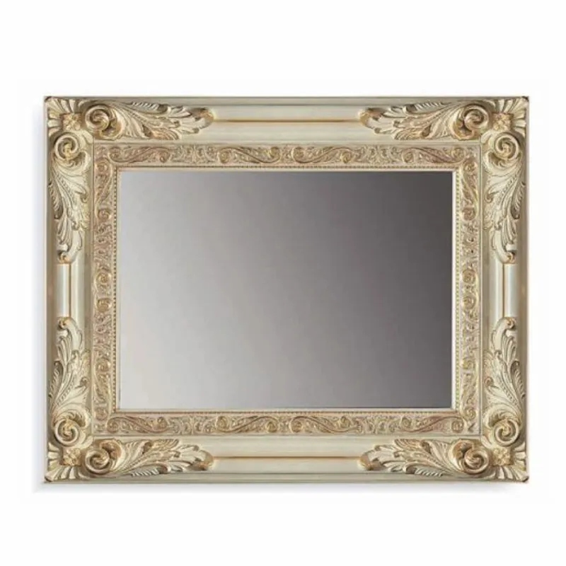 Zertifiziert Casa Padrino espejo barroco de lujo marfil / oro 126 cm - Hecho en Italia