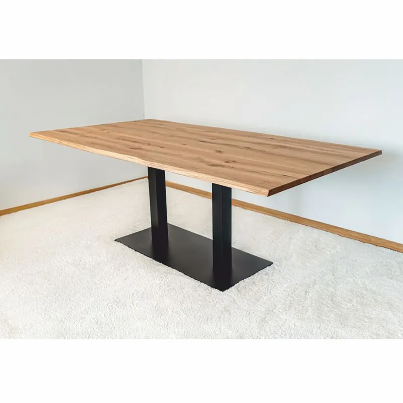 Casa Padrino Mesa de Comedor de Lujo de Roble Natural / Negro - Varios Tamaños - Muebles de Comedor Angebot