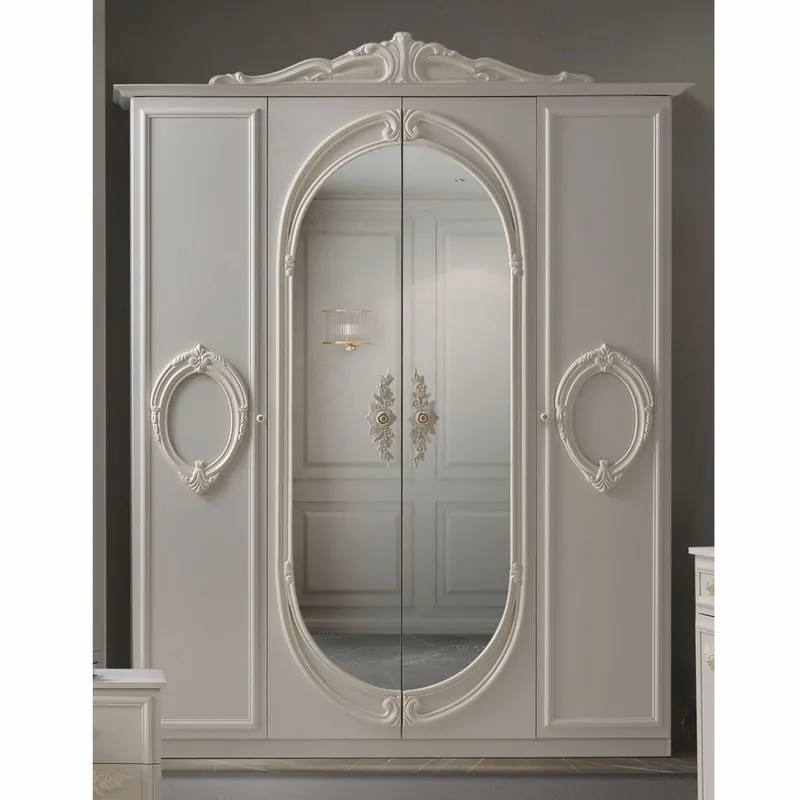Casa Padrino armario de dormitorio barroco de lujo crema 178,6 cm - Muebles de dormitorio barrocos Solange Der Vorrat Reicht