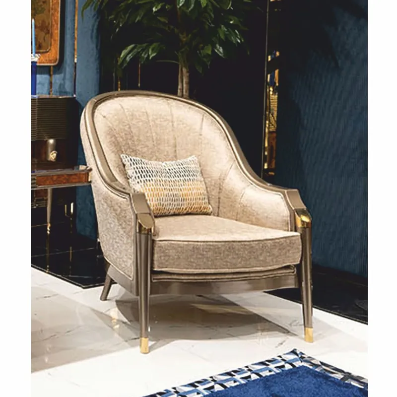 Saisonangebot Casa Padrino sillón de lujo gris / oro A. 102 cm - Muebles de salón y hotel