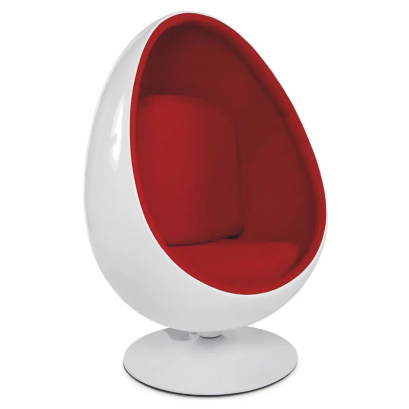 Bestpreis Casa Padrino sillón giratorio de lujo blanco / rojo A. 133 cm - Muebles de lujo