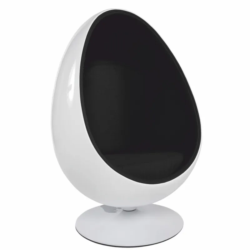 Casa Padrino sillón giratorio de lujo blanco / negro A. 133 cm - Muebles de lujo Zertifiziert