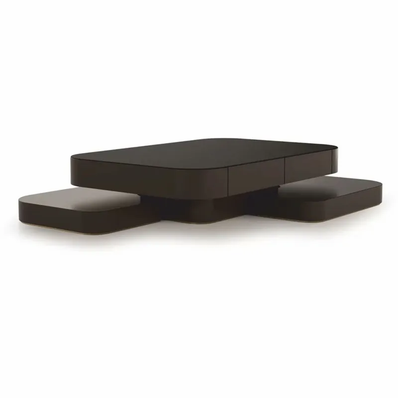 Casa Padrino mesa de centro de lujo marrón oscuro / latón 190 cm - Muebles de salón y hotel Top-Preis