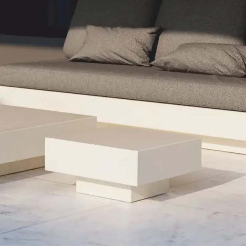 Casa Padrino mesa auxiliar de jardín de lujo blanco mate 50 cm - Muebles de hotel y jardín Neue Ware